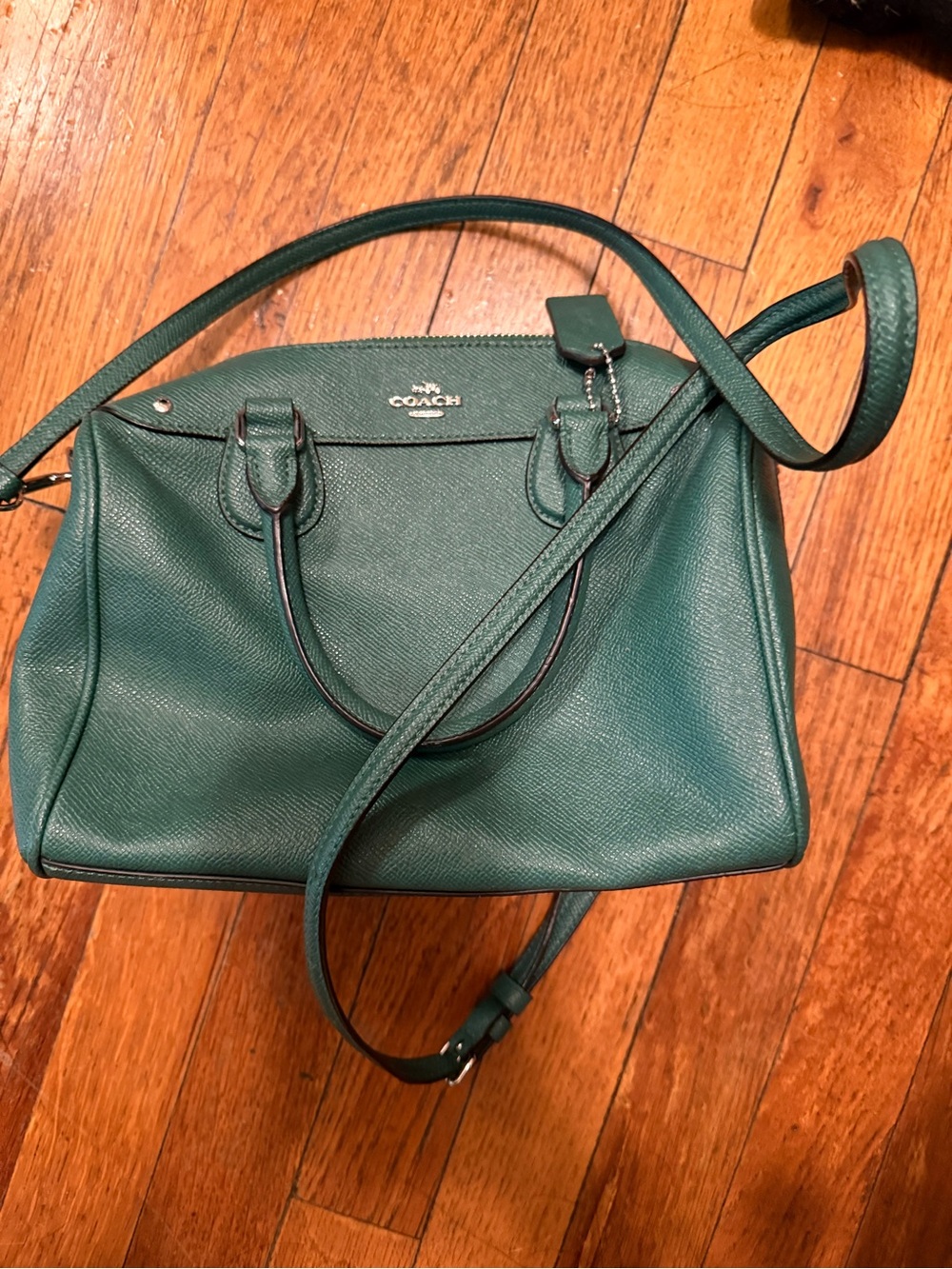 Coach Green Teal Leather Satchel
